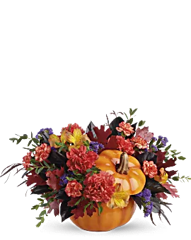 Hauntingly Pretty Pumpkin Bouquet | Mixed Bouquets | Same Day Flower Delivery | Multi-Colored | Teleflora