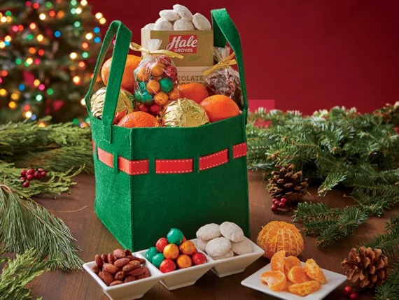 Hostess Tote Bag with Holiday Golds