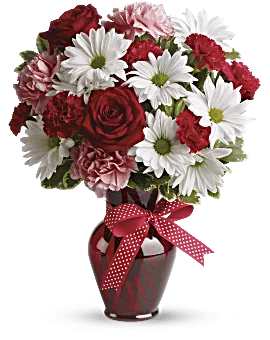 Hugs And Kisses Bouquet With Red Roses | Mixed Bouquets | Same Day Flower Delivery | Teleflora