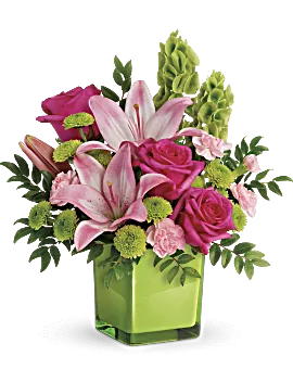 In Love With Lime Bouquet | Mixed Bouquets | Same Day Flower Delivery | Pink | Teleflora