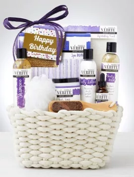 It's Your Birthday! Denarii Lavender Spa Basket Happy Deluxe