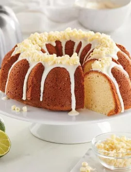 Lime And White Chocolate Bundt Cake
