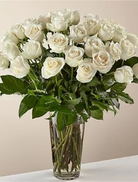 Long Stem White Rose Bouquet