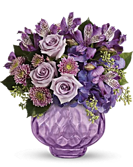 Lush And Lavender With Roses | Mixed Bouquets | Same Day Flower Delivery | Purple | Teleflora