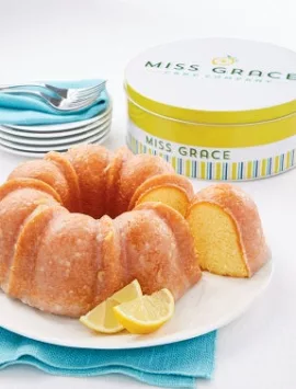 Miss Grace Lemon Cake With Gift Tin - Buy 2 And Save