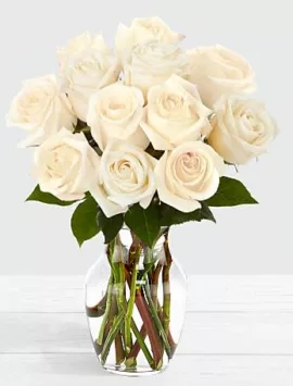 Moonlight White Rose Bouquet