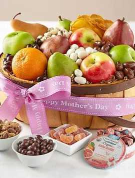 Mother's Day Organic Fruit & Sweets Gift Basket