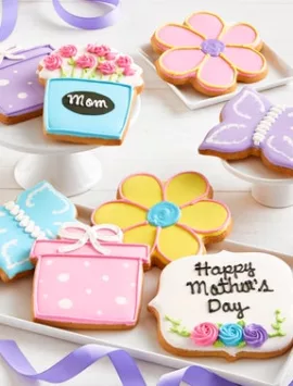Mother's Day Artisan Iced Cookies - Set Of 8