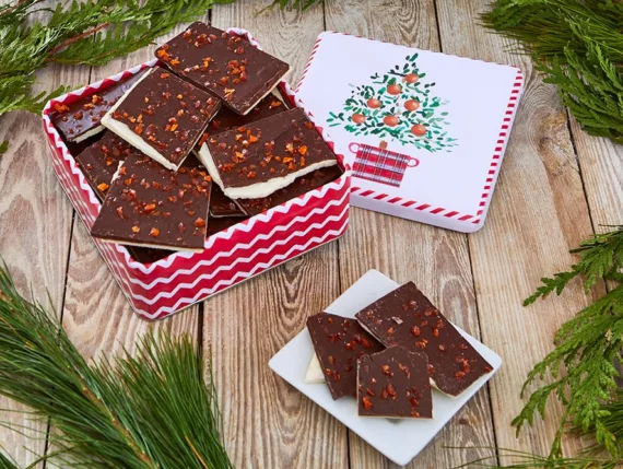 Orange Bark in Holiday tin