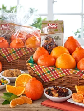 Orchard Plaid Basket Box with Honeybells