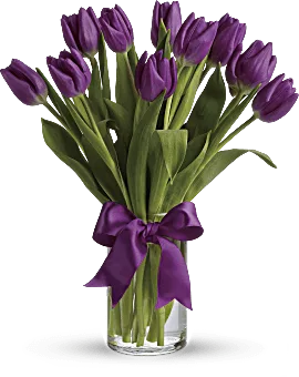 Passionate Purple Tulips Bouquet | Same Day Flower Delivery | Teleflora