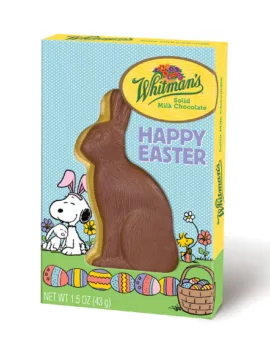 Peanuts Themed Solid Milk Chocolate Flatback Rabbit