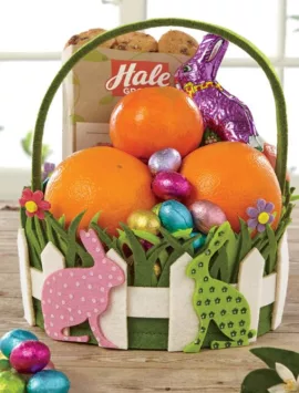 Polka Dot Bunnies Easter Basket