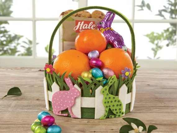 Polka Dot Bunnies Easter Basket