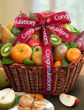Premier Orchard Congratulations Fruit Gift Basket Congrats