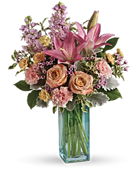 Pretty And Posh Bouquet | Mixed Bouquets | Same Day Flower Delivery | Pink | Teleflora
