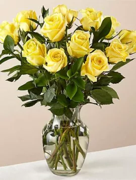 Ray of Sunshine Yellow Rose Bouquet