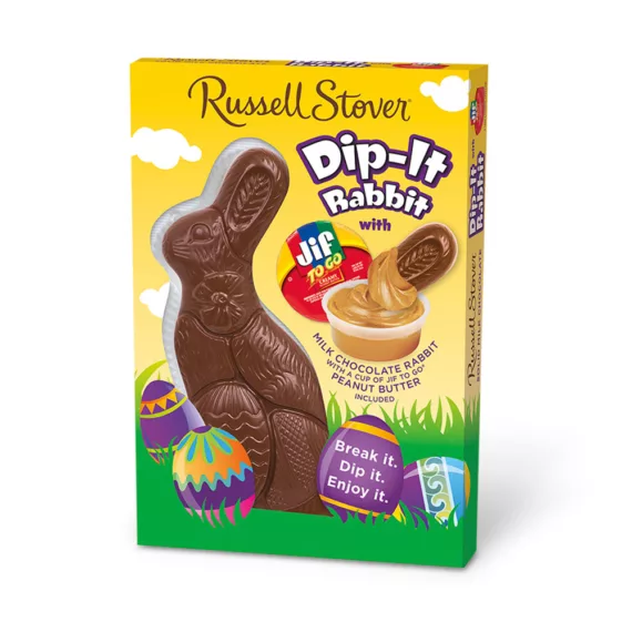 Solid Milk Chocolate Dip-It Rabbit With Jif® Peanut Butter Dip