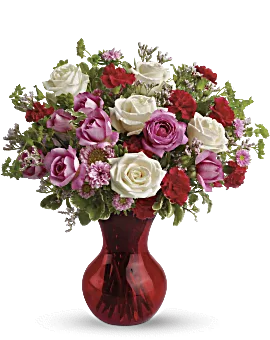 Splendid In Red Bouquet With Roses | Mixed Bouquets | Same Day Flower Delivery | Teleflora