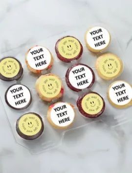 Spots NYC Get Well Mini Cupcakes Personalized 12Ct