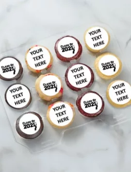 Spots NYC Graduation Mini Cupcakes Personalized Cupcakes-12Ct