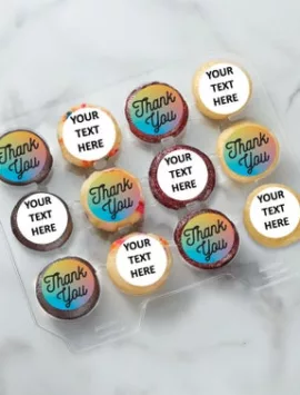 Spots NYC Thank You Mini Cupcakes Personalized 12Ct
