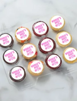 Spots NYC World’S Best Mom Mini Cupcakes Non Personalized Cupcakes-24Ct