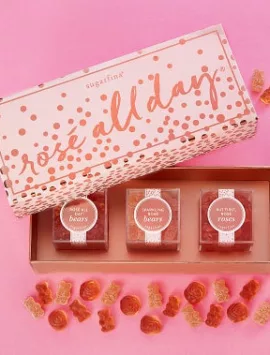 Sugarfina Rosé All Day! Candy Bento Box 3Pc Rose