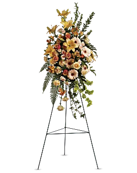 Sweet Remembrance Spray | Mixed Bouquets | Same Day Flower Delivery | Orange | Teleflora