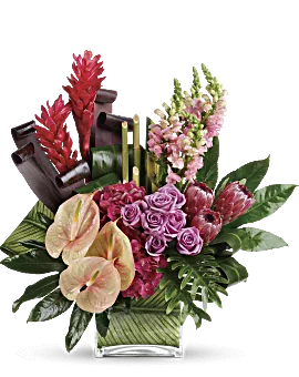 Tahitian Tropics Bouquet | Mixed Bouquets | Same Day Flower Delivery | Red | Teleflora