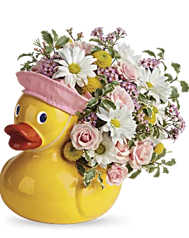 Telelfora's Sweet Little Ducky Bouquet | Mixed Bouquets | Same Day Flower Delivery | Multi-Colored | Teleflora