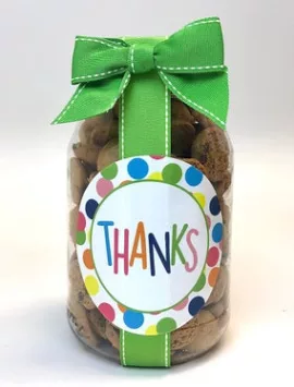 Thank You! Chocolate Chip Cookie Jar - Medium