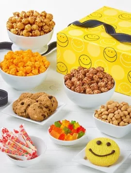 The Popcorn Factory Smiley Dot Sampler Box