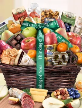 Thinking Of You Fruit & Sweets Gift Basket -Dlx