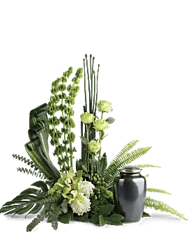 Tranquil Peace Cremation Tribute | Mixed Bouquets | Same Day Flower Delivery | White | Teleflora