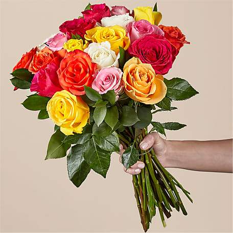 Two Dozen Assorted Roses Bouquet
