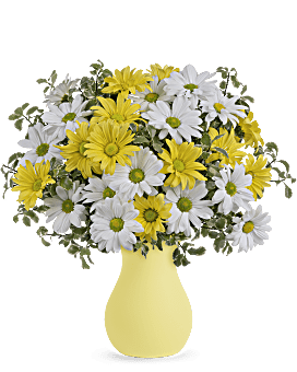 Upsy Daisy Bouquet | Daisies | Same Day Flower Delivery | Yellow | Teleflora
