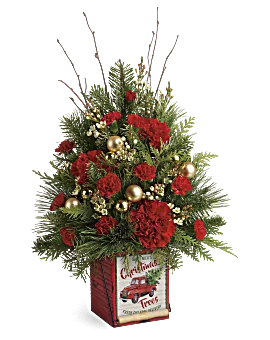 Vintage Greetings Tree | Roses | Same Day Flower Delivery | White | Teleflora