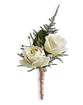 White Tie Boutonniere | Boutonnieres | Same Day Flower Delivery | Teleflora