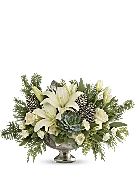 Winter Wilds Centerpiece | Mixed Bouquets | Same Day Flower Delivery | White | Teleflora
